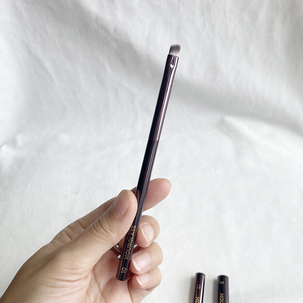 hourglass eye makeup brushes set Eyeshadow Blending Shaping Contouring Highlighting Sdge Brow Concealer Liner Cosmetics Brushes Tools Metal Soft Taklo