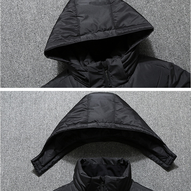 Men's Down Parkas Men's White Duck Down Jacket Winter Warm Hooded Thick Puffer Jacket Coats High Quality Overcoat Down Parka Male Jackets Me