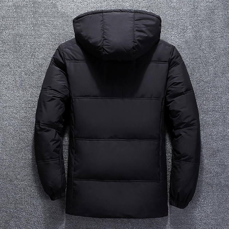 Men's Down Parkas Men's White Duck Down Jacket Winter Warm Hooded Thick Puffer Jacket Coats High Quality Overcoat Down Parka Male Jackets Me