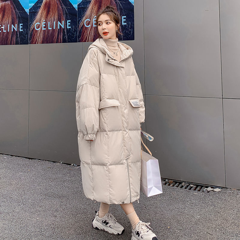 Women's Down Parkas Long Keep Warm Coat Women's Over-the-knee Korean Winter Cotton-padded Jacket Thickened Down Padded Jacket 220909
