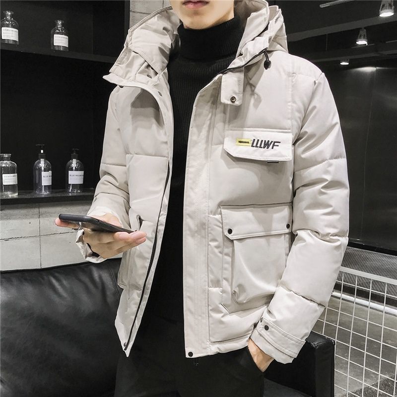 Men's Down Parkas Winter Men Parka Big Pockets Casual Jacket Hooded Solid Color 5 colors Thicken And Warm hooded Outwear Coat Size 5XL 220909