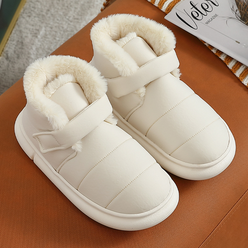Boots Winter Soft Women Men Boots Down Warm Plush Ankle Snow Female Thick Boots Shoes Couple Toddler Indoor Home Fur Footwear 220912