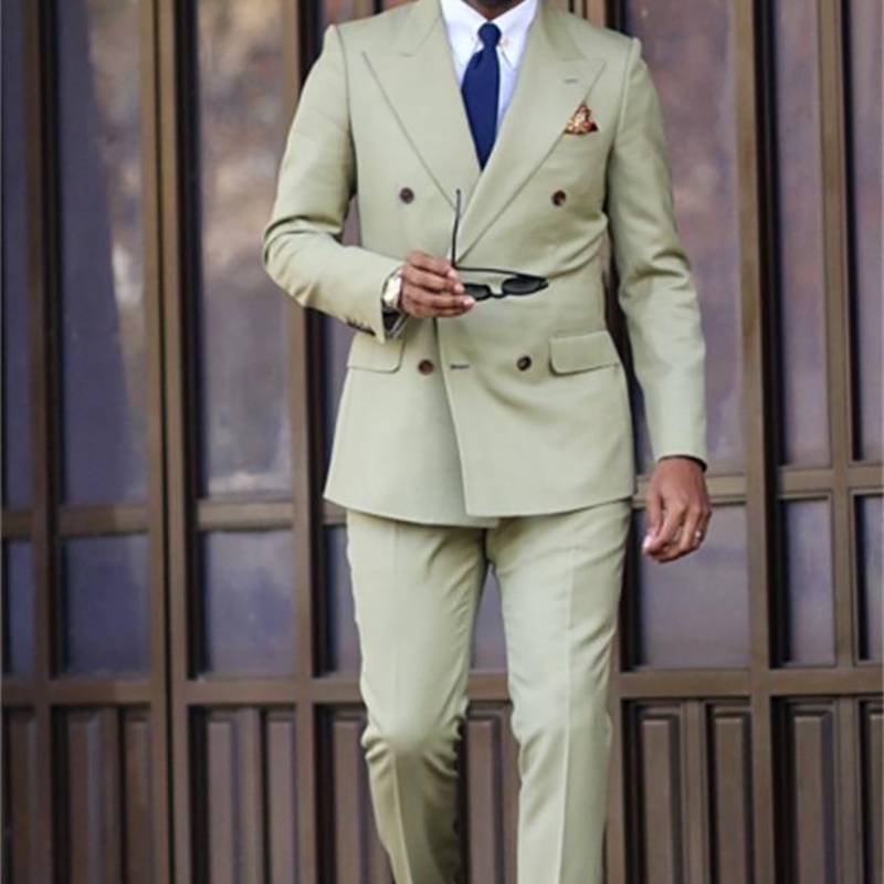 Men's Suits Blazers Four Seasons Men'S Slim Suit Classic Business Casual Youth Men'S Banquet Groom Groomsmen Banquet Suit Two-Piece 220