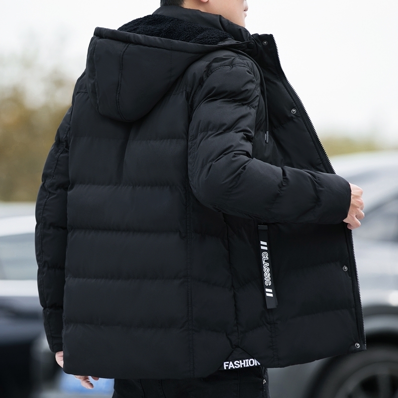 Men's Down Parkas Men's Cotton-padded Jacket Winter Trend Head Short Padded Men's Jacket Thick Casual Down Padded Jacket Men Fahion Coa