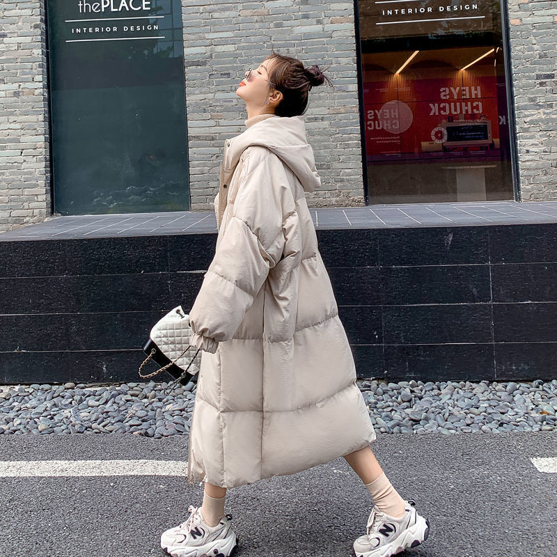 Women's Down Parkas Long Keep Warm Coat Women's Over-the-knee Korean Winter Cotton-padded Jacket Thickened Down Padded Jacket 220909