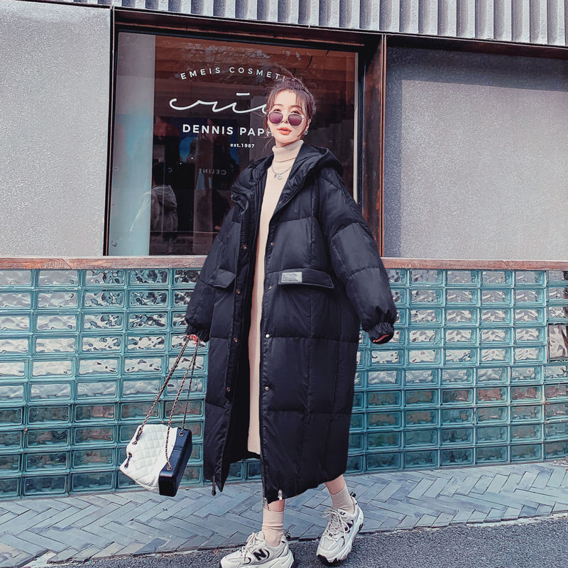 Women's Down Parkas Long Keep Warm Coat Women's Over-the-knee Korean Winter Cotton-padded Jacket Thickened Down Padded Jacket 220909