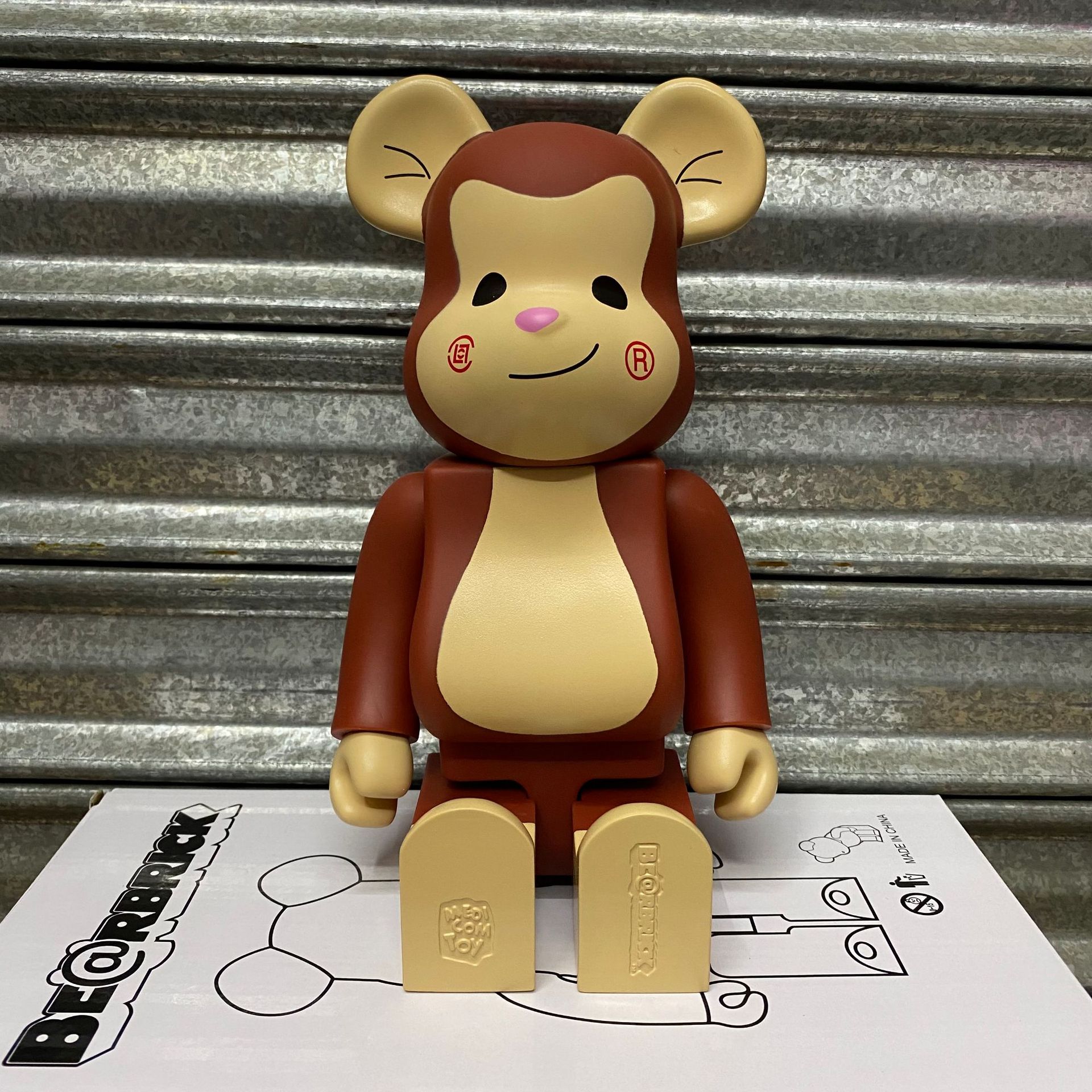 New 400% Bearbrick Action & Toy Figures 28cm Edison CHEN CLOT Limited Collection Fashion Accessories Medicom Toys