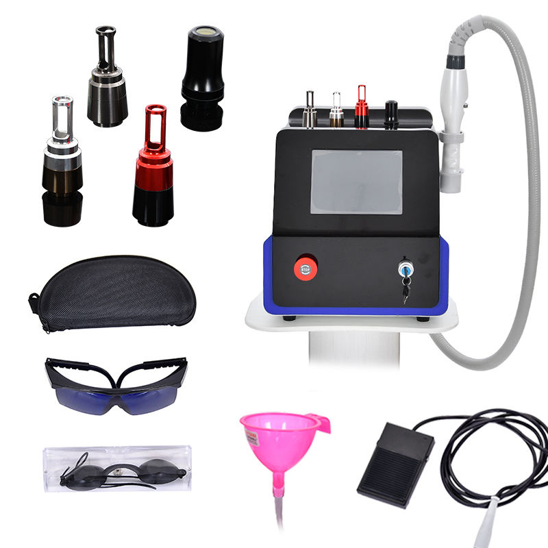 Portable Picosecond Q Switch ND YAG Laser 532Nm 755Nm 1064Nm 1320Nm Lazer Tattoo Removal Eyebrow Washing Skin Rejuvenation Whitening Machine