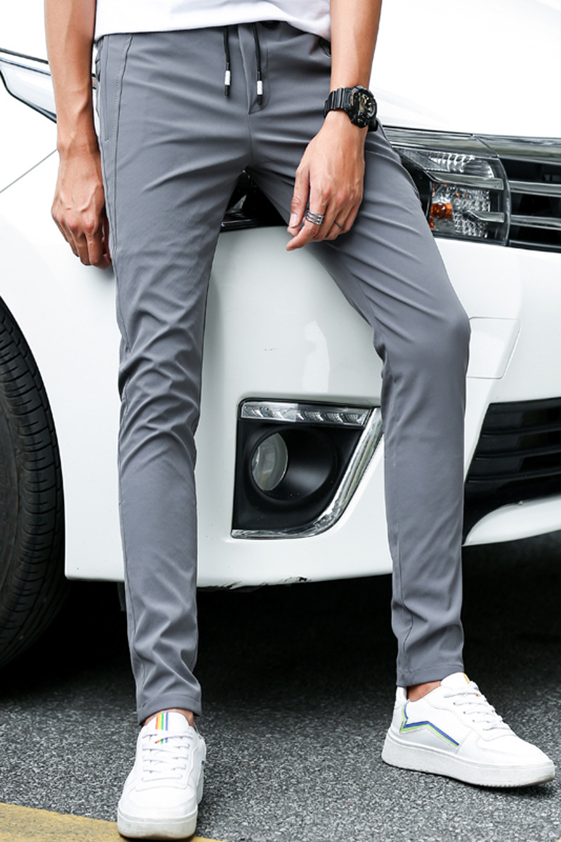 Golf Pants Trousers Quick Drying Ultra Thin Ice Silk Elastic Slim Youth Men City Walking Soft Leisure Sports Wear Big Size 220912