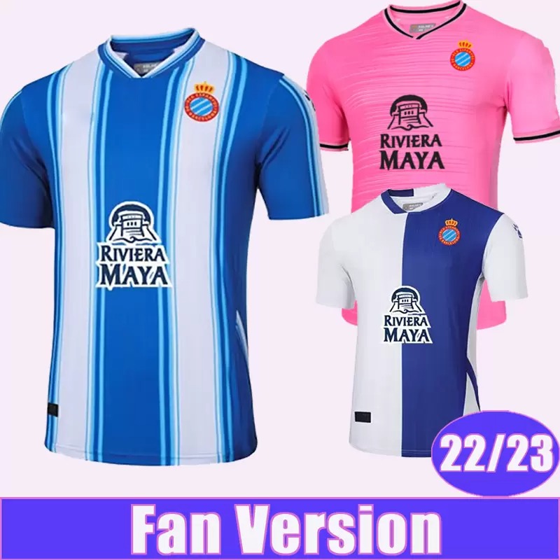2223 RCD Espanyol soccer jerseys R.D.T 2022 2023 Camisetas de Futbol Embarba Javi Puado David Lopez LA liga jersey men kids kits football shirts, Home
2223 RCD Espanyol soccer jerseys R.D.T 2022 2023 Camisetas de Futbol Embarba Javi Puado David Lopez LA liga jersey men kids kits football shirts, Home