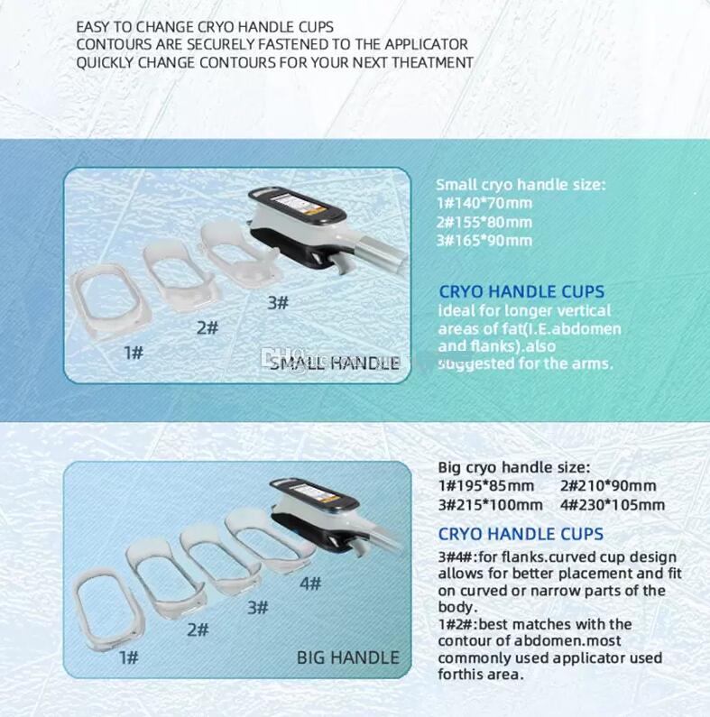 SPA use slimming Machine 5 Handles 360 Cryo fat freeze with 80k Ultrasonic Cavitation Tripolar Radio frequency Cryolipolysis Fat Vacuum beauty equipme