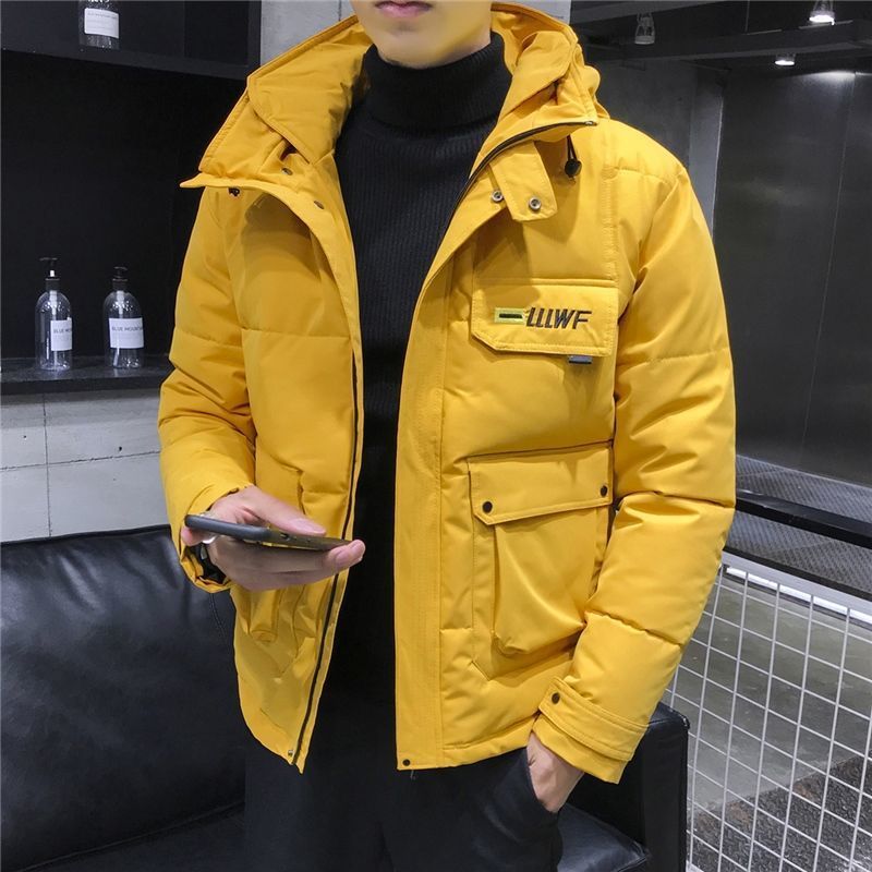 Men's Down Parkas Winter Men Parka Big Pockets Casual Jacket Hooded Solid Color 5 colors Thicken And Warm hooded Outwear Coat Size 5XL 220909