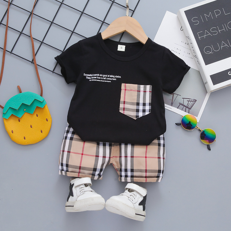 Children Outfits Boys Clothing Sets Summer Kids T Shirt Shorts 2 Pieces Suit Baby Tracksuit Infant Clothes, Black
Children Outfits Boys Clothing Sets Summer Kids T Shirt Shorts 2 Pieces Suit Baby Tracksuit Infant Clothes, Black
