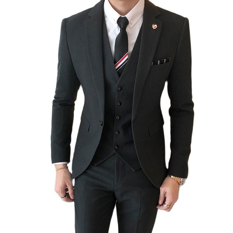 Men's Suits Blazers Slim Fit Business Men Suits for Dinner 3 Pieces British Style Wedding Groom Tuxedo Male Fashion Jacket Vest with Pants 220909