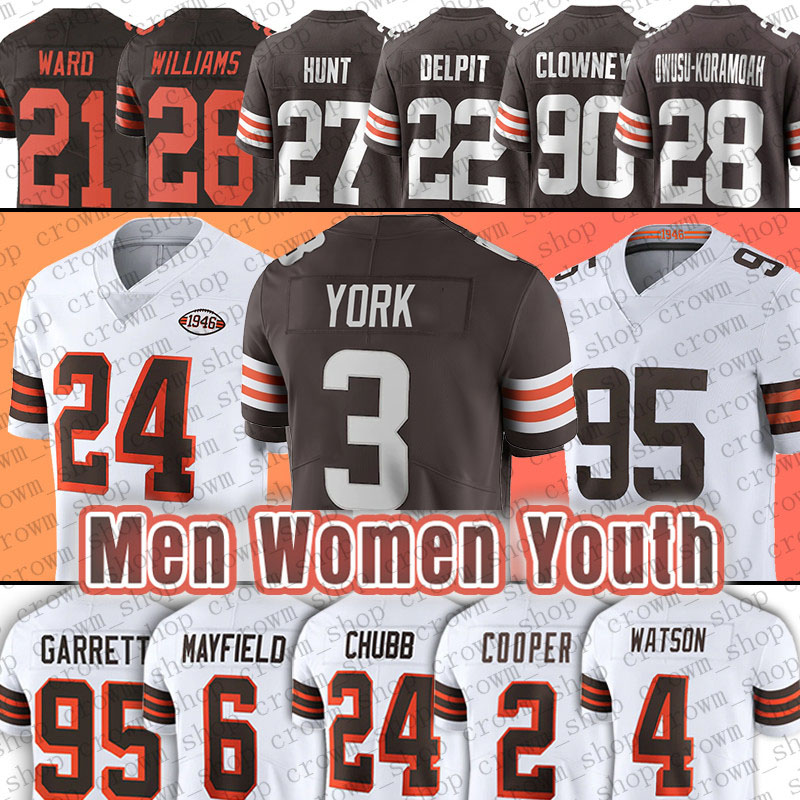 24 Nick Chubb Browns''3 Cade Yorks Football Jerseys Myles Garrett Jacoby Brissett Joel Bitonio Wyatt Teller Denzel Ward Kareem Hunt Deshaun Watson, Men(m zhou hu)
24 Nick Chubb Browns''3 Cade Yorks Football Jerseys Myles Garrett Jacoby Brissett Joel Bitonio Wyatt Teller Denzel Ward Kareem Hunt Deshaun Watson, Men(m zhou hu)