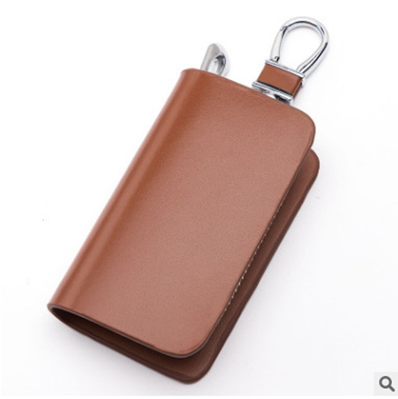 Universal genuine cowhide keybag men and women modified zipper universal remote control smart Protective car key Covers case bag