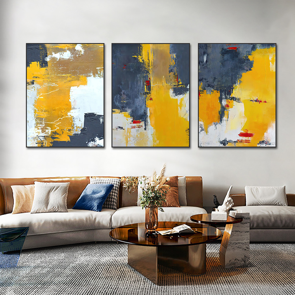 3 Panel Abstract Yellow With Grey Canvas Painting Modern Nordic Posters And Prints Wall Art For Living Room Home Decoration
3 Panel Abstract Yellow With Grey Canvas Painting Modern Nordic Posters And Prints Wall Art For Living Room Home Decoration