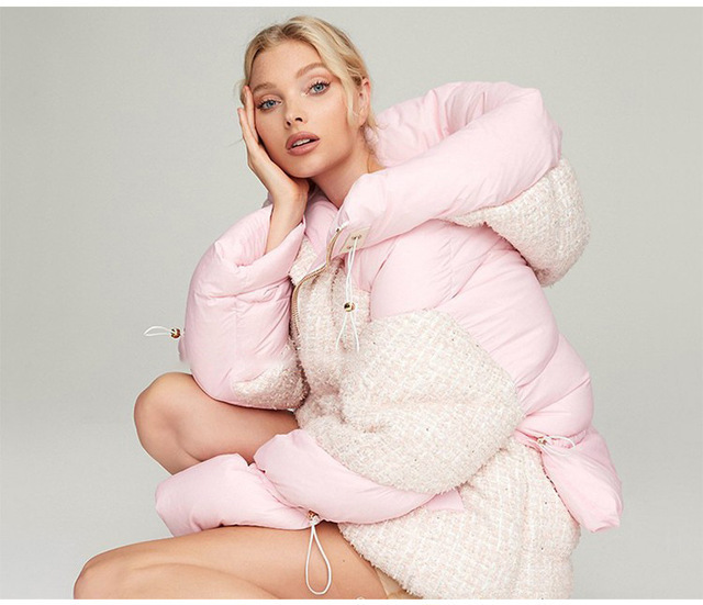 Women's Down Parkas Spot Fit Cold Weather Winter Fluffy Woolen Coat Female Oversized Thicker Warm Jacket Hooded F2423 220909