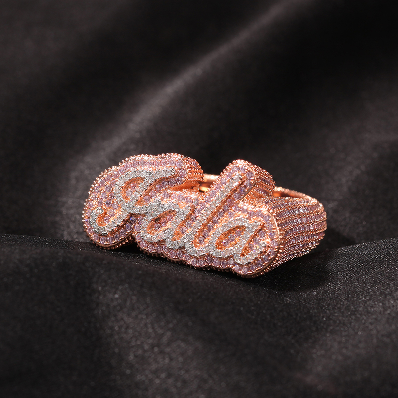 Wedding Rings Uwin Custom Name Script Font Luxury Full Iced Out AAA Cubic Zirconia Hiphop Band Personalized Rapper Style Jewelry 220912