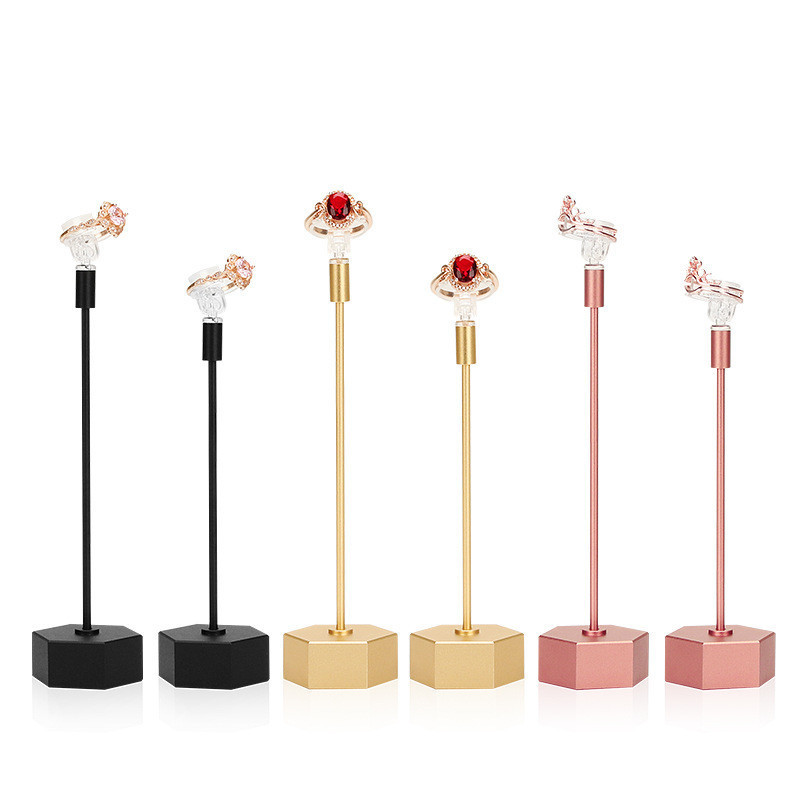 Jewelry Boxes Display T Bar Earrings Show Stand Shelf Metel Ring Holder Rack s Organizer Home Decoration 220912