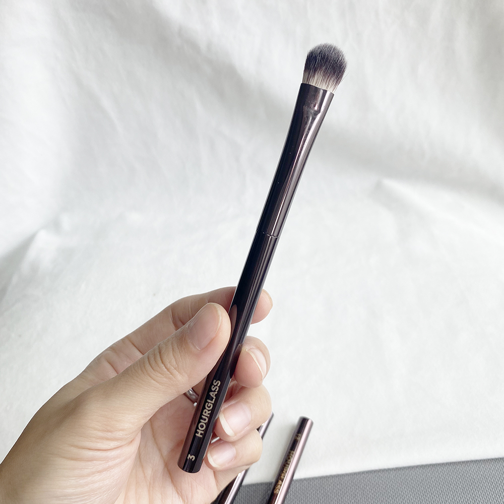 hourglass eye makeup brushes set Eyeshadow Blending Shaping Contouring Highlighting Sdge Brow Concealer Liner Cosmetics Brushes Tools Metal Soft Taklo