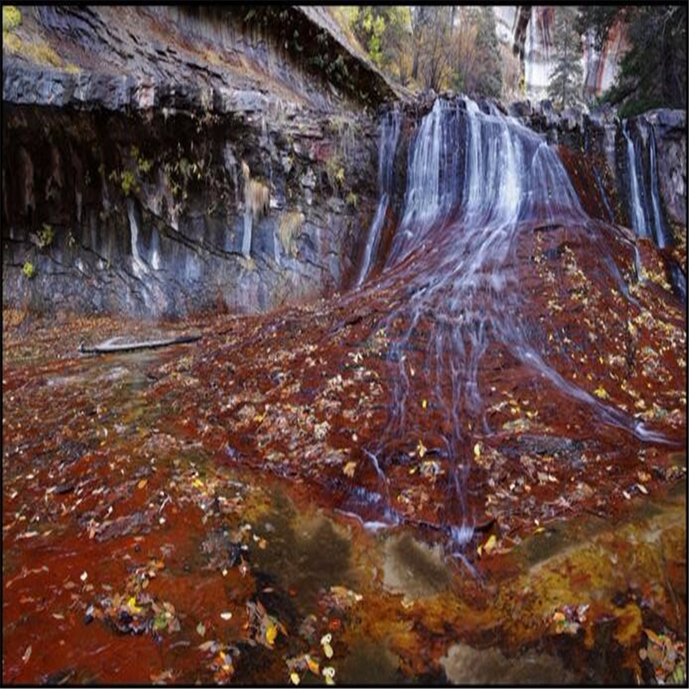 Custom wallpapers high - definition woods waterfalls water production financial wall scenery background wall
