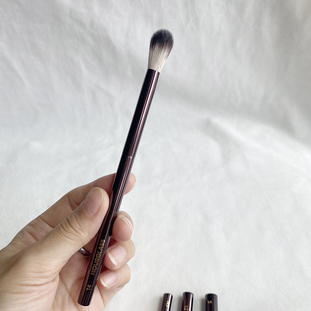 hourglass eye makeup brushes set Eyeshadow Blending Shaping Contouring Highlighting Sdge Brow Concealer Liner Cosmetics Brushes Tools Metal Soft Taklo