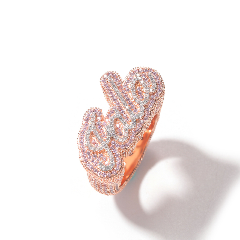 Wedding Rings Uwin Custom Name Script Font Luxury Full Iced Out AAA Cubic Zirconia Hiphop Band Personalized Rapper Style Jewelry 220912