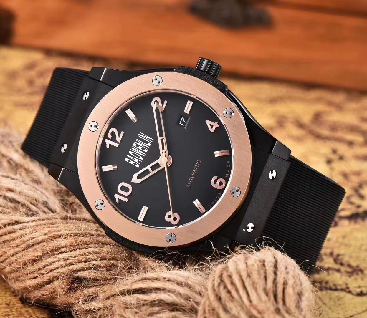 Fashion Classics Fusion watches for Mens Gold Movement Watch AAA Automatic Mechanical steel strap Folding buckle Brown Wristwatches Luxury Bracelet, Carton
Fashion Classics Fusion watches for Mens Gold Movement Watch AAA Automatic Mechanical steel strap Folding buckle Brown Wristwatches Luxury Bracelet, Carton