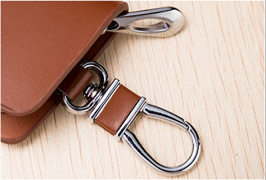 Universal genuine cowhide keybag men and women modified zipper universal remote control smart Protective car key Covers case bag