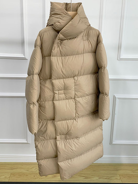 Women's Down Parkas Lagabogy Women Winter Ultra Light 90% White Duck Down Jacket Female Oversized Warm Long Puffer Coat High Street Parkas 220909