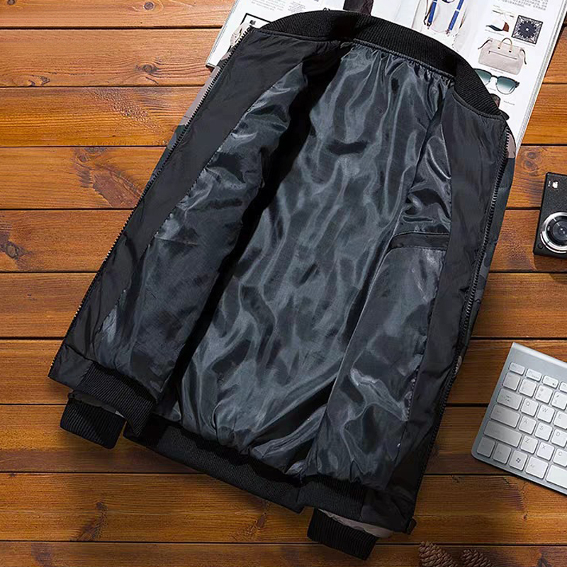 Men's Down Parkas Men Winter Baseball Jacket Camouflage Patchwork Cotton Coats Slim Fit College Warm Jackets Men's Stand Collar Outwear Coat