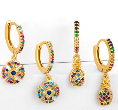 Jewelry Earrings Cubic Zirconia Pineapple gold color CZ Crystal Ear Clips No Pierced earrings for women Jewellery dk46, Golden
Jewelry Earrings Cubic Zirconia Pineapple gold color CZ Crystal Ear Clips No Pierced earrings for women Jewellery dk46, Golden