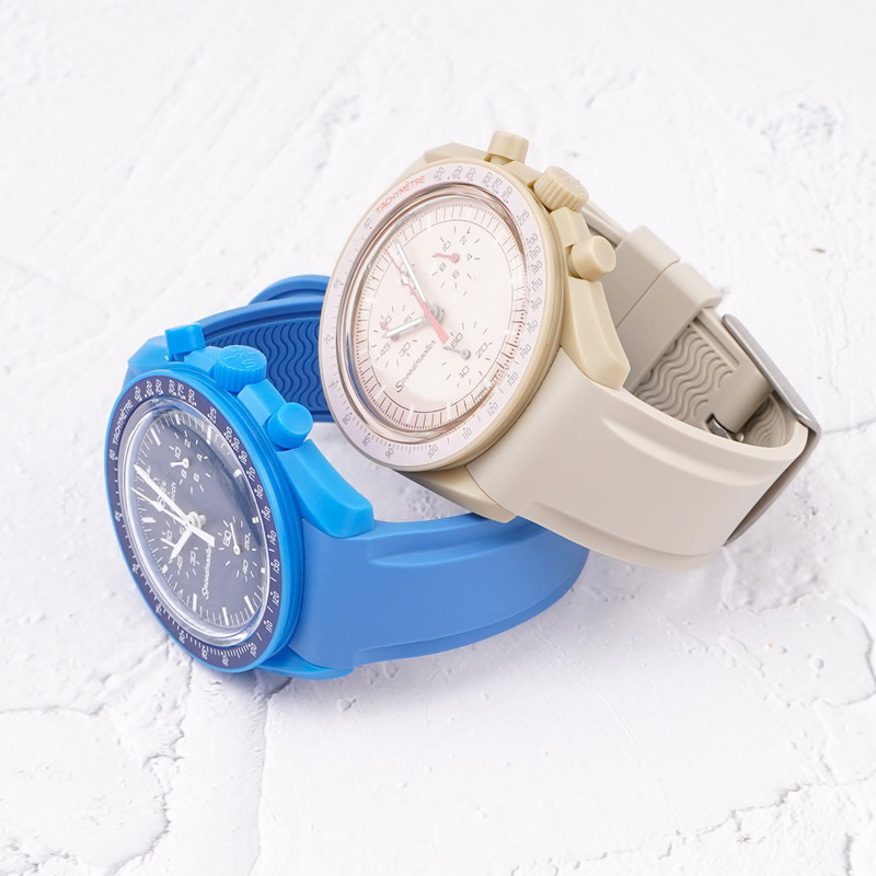 Watch Bands Curved End 20mm Rubber Strap Suitable for Moon Colorful band Fashion Acessories 220912