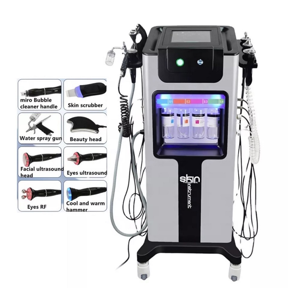 Multifunction 8-in-1 Facial Cleaning Machine for Skin Rejuvenation, Blackhead Removal, and Skin Whitening, Featuring Microdermabrasion for Beauty Trea
