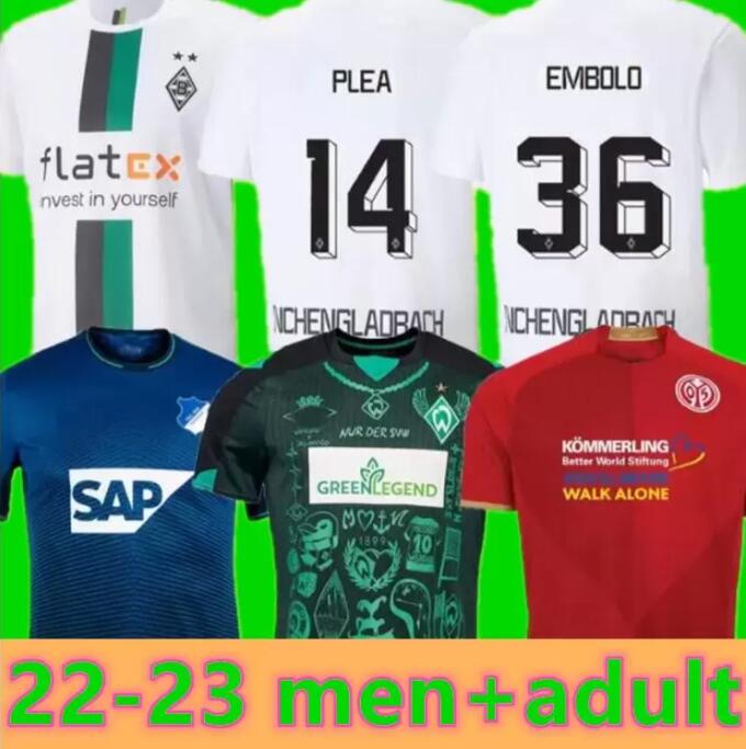 22 23 Monchengladbachs soccer jerseys Mainz Hoffenheims Gladbach THURAM ELVEDI PLEA STINDL NEUHAUS GINTER HOFMANN EMBOLO Werder Bremens foootball shirt Men kids, Hoffenheim special
22 23 Monchengladbachs soccer jerseys Mainz Hoffenheims Gladbach THURAM ELVEDI PLEA STINDL NEUHAUS GINTER HOFMANN EMBOLO Werder Bremens foootball shirt Men kids, Hoffenheim special