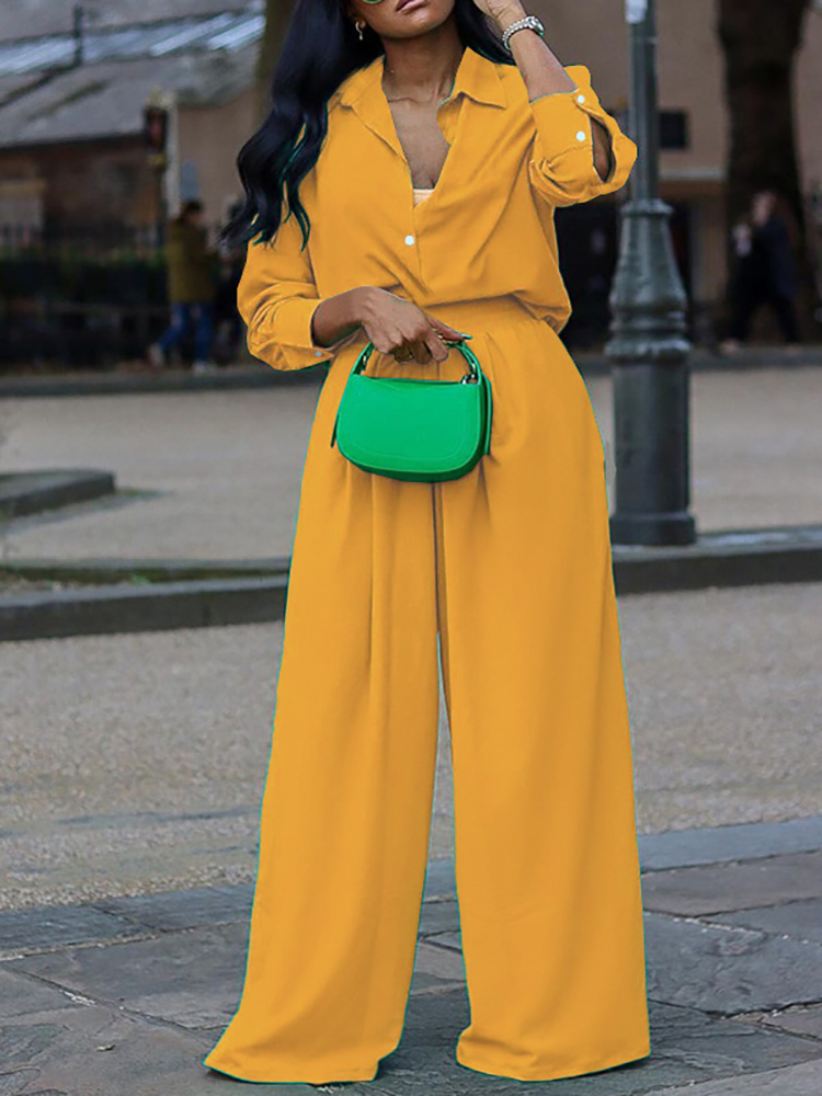 Women's Two Piece Pants Women Retro Print Elegant Two Piece Set Sexy Turn Down Collar Femme Loose Matching Set Lace Tops High Waist Pleated Pant 