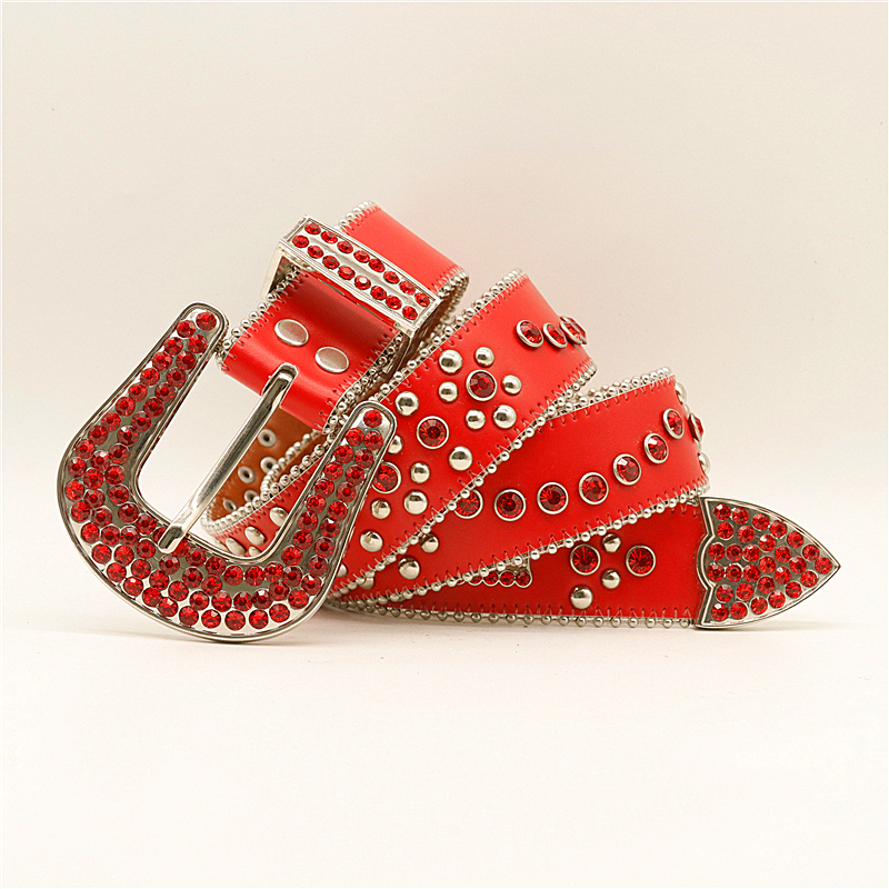 Belts Punk Rock Crystal Men Women Western Cowboy With Diamond Bing Y2K Disco E Girls For Jeans 220912