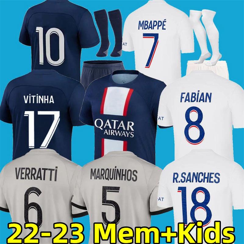 22 23 soccer jerseys PSGs MBAPPE SERGIO RAMOS N. Mendes HAKIMI VERRATTI Vitinha Fabian ICARDI 2022 2023 football shirt men kids kit socks enfants maillot de foot, 22-23 third kids
22 23 soccer jerseys PSGs MBAPPE SERGIO RAMOS N. Mendes HAKIMI VERRATTI Vitinha Fabian ICARDI 2022 2023 football shirt men kids kit socks enfants maillot de foot, 22-23 third kids