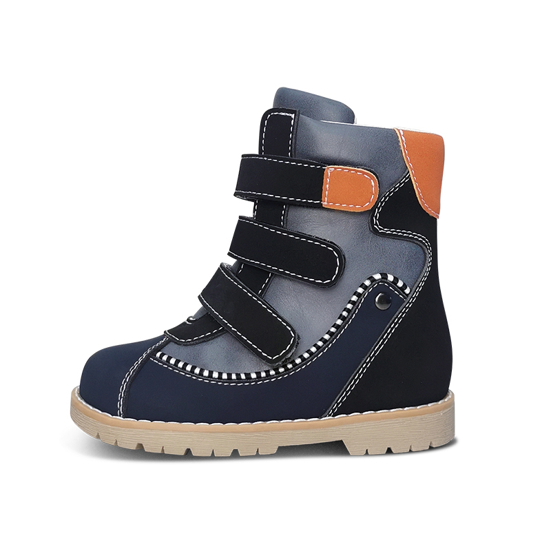 Boots Ortoluckland Children Boots Boys Black Leather Orthopedic Casual Shoes Kids Girls Winter School Clubfoot Footwear Size23 To 36 220913