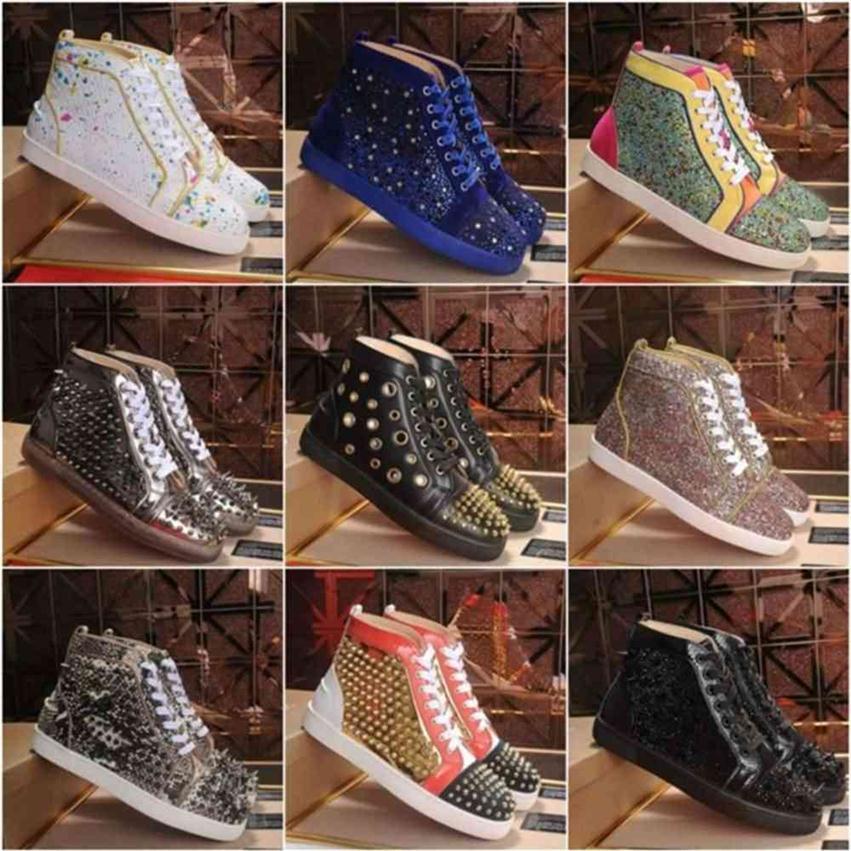 With Box Designer Christians Shoe ss Shoes Studded Spikes Flat CL Designer Sneakers For Men Women Low Cut Suede Glitter Party Lovers Wedding, Color 19
With Box Designer Christians Shoe ss Shoes Studded Spikes Flat CL Designer Sneakers For Men Women Low Cut Suede Glitter Party Lovers Wedding, Color 19