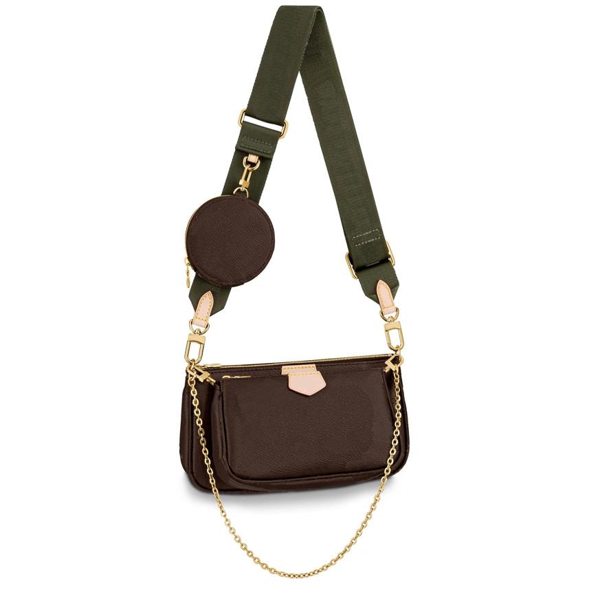Women Luxurys Designer chain bags handbags multi pochette triple Multifuncti square real leather shoulder quilted messenger