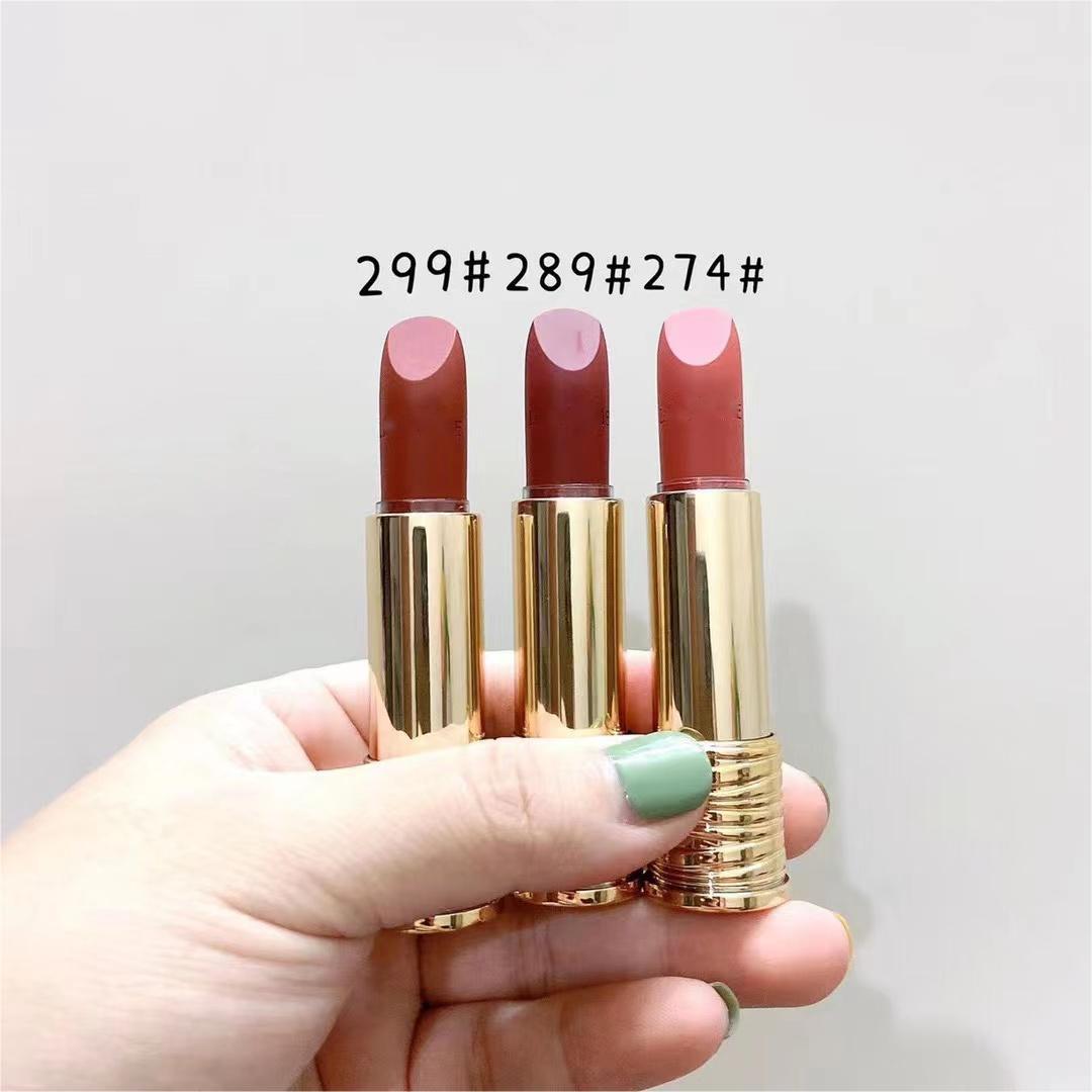 Designer Original Womens Small Waist Pink Gold Tube Frosted Lipstick G