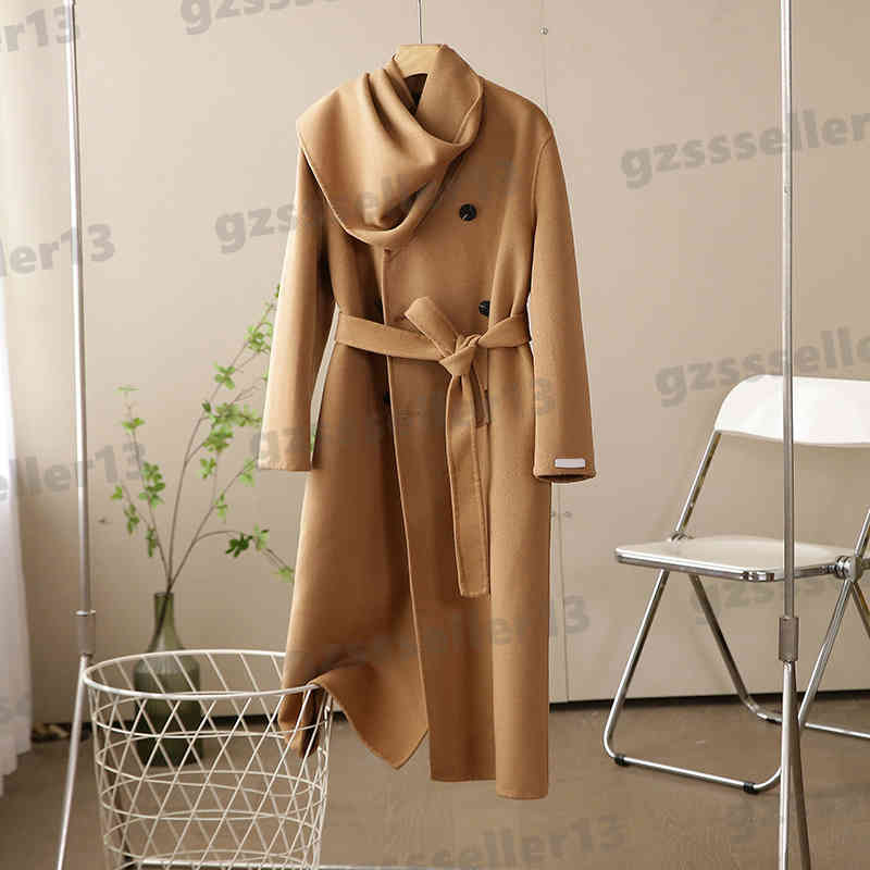 Designer Womens Wool Coat Blends Fashion Brand Double Sided Wool Trench Coats Belt Statement Scarf Collar Long High-end Woolen Coat 5 Colors, Extra shipping
Designer Womens Wool Coat Blends Fashion Brand Double Sided Wool Trench Coats Belt Statement Scarf Collar Long High-end Woolen Coat 5 Colors, Extra shipping