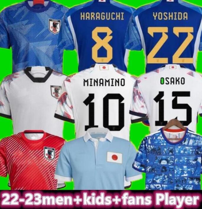 Japan 2022 Soccer Jersey MINAMINO NAGATOMO HARAGUCHI YOSHIDA TSUBASA 2023 ATOM Japanese 22 23 Football Shirt HONDA OSAKO men set kids kit Player Fans women girls top
Japan 2022 Soccer Jersey MINAMINO NAGATOMO HARAGUCHI YOSHIDA TSUBASA 2023 ATOM Japanese 22 23 Football Shirt HONDA OSAKO men set kids kit Player Fans women girls top