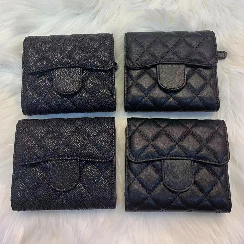 3AAA Ladies Classic High End Custom Zipper Luxury Wallet Caviar Leather Fashion Card Holder Leather Casual Coin Purse