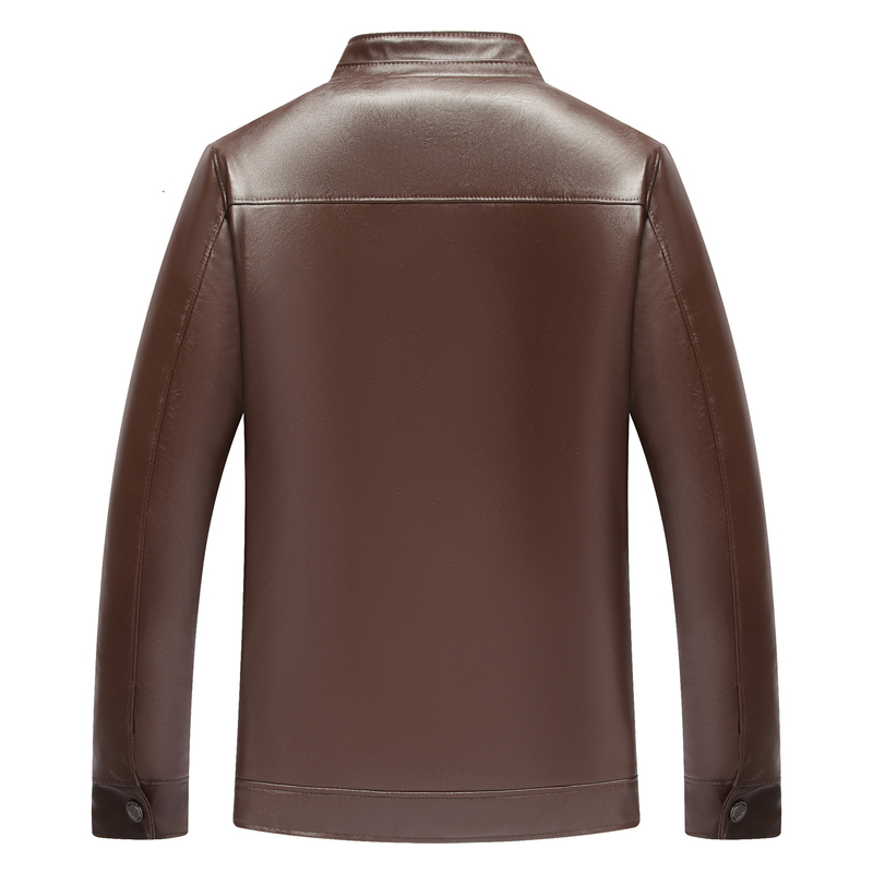 Men's Leather Faux leather clothing men's jacket coat brown casual men Spring and Autumn 220913