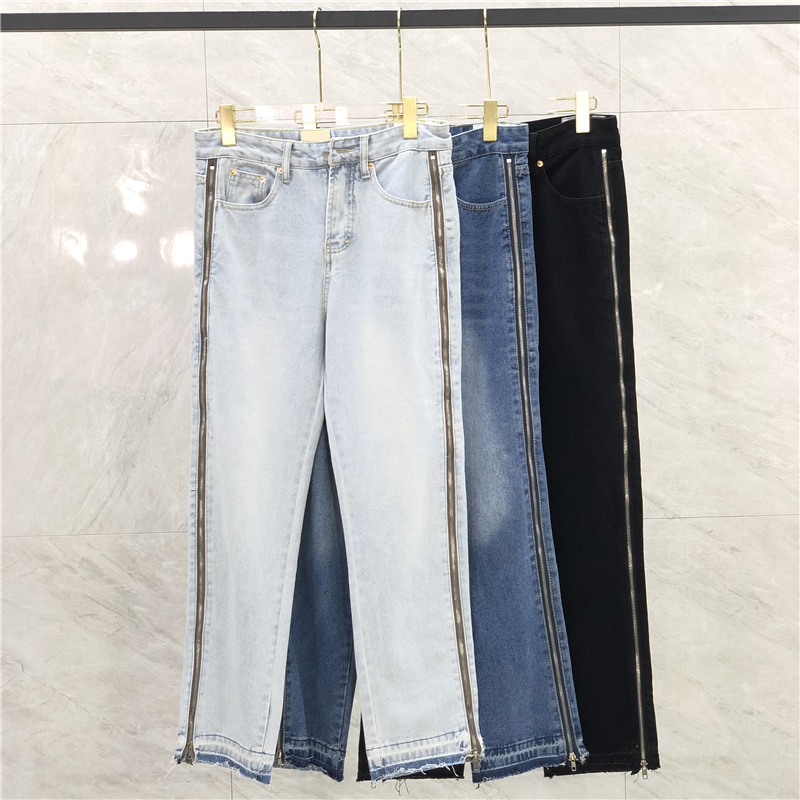22fw Men USA Autumn Winter Zipper Denim Pants Patchwork Jeans Graffiti High street Trousers, Light blue
22fw Men USA Autumn Winter Zipper Denim Pants Patchwork Jeans Graffiti High street Trousers, Light blue