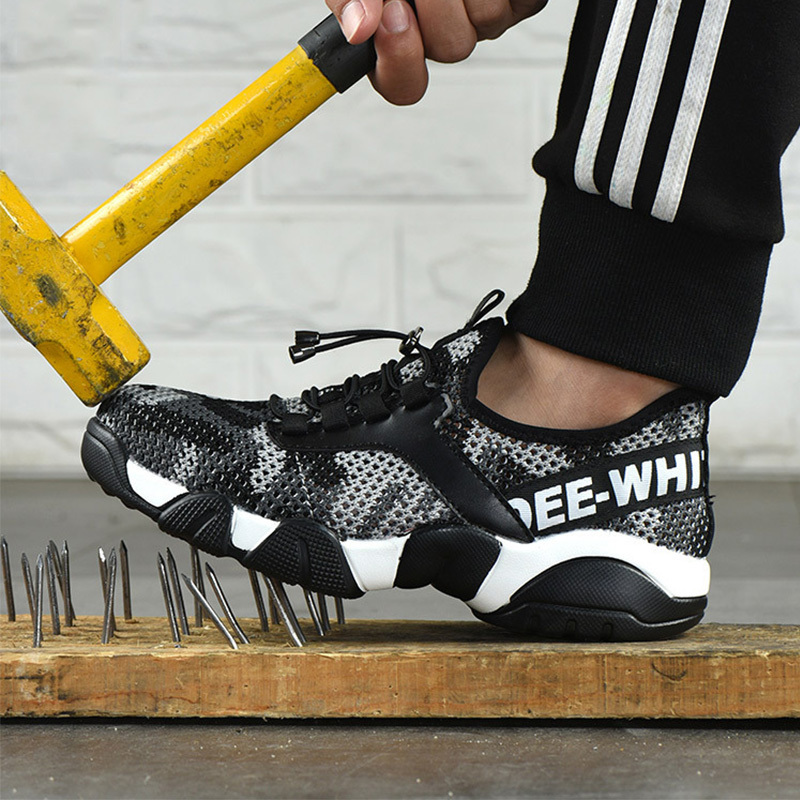 Boots Men Steel Toe Work Safety Shoes Lightweight Breathable Reflective Casual Sneaker Prevent Piercing Women Protective 48 220913