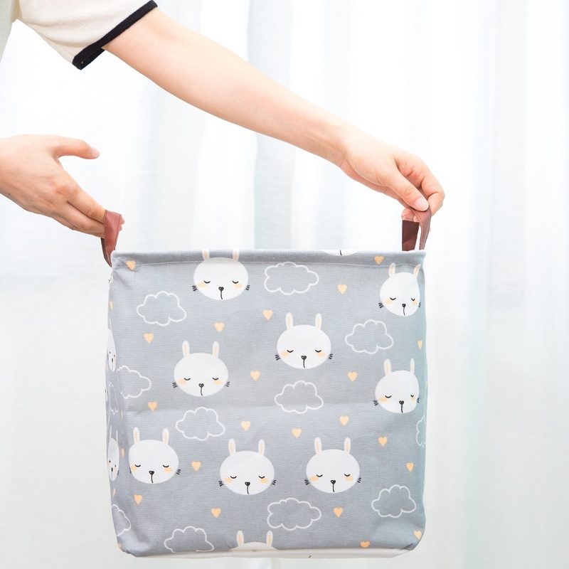 Storage Baskets Cube Folding Fabric Storage Basket Closet Organizador Clothes Storage Boxes Home Office Shelf Organizers For Kids Toys Organizer 22091